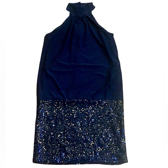 Frederick's of Hollywood Dresses & Skirts - Frederick’s of Hollywood Black Sequin Mini Dress Halter Choker XS Party Club
